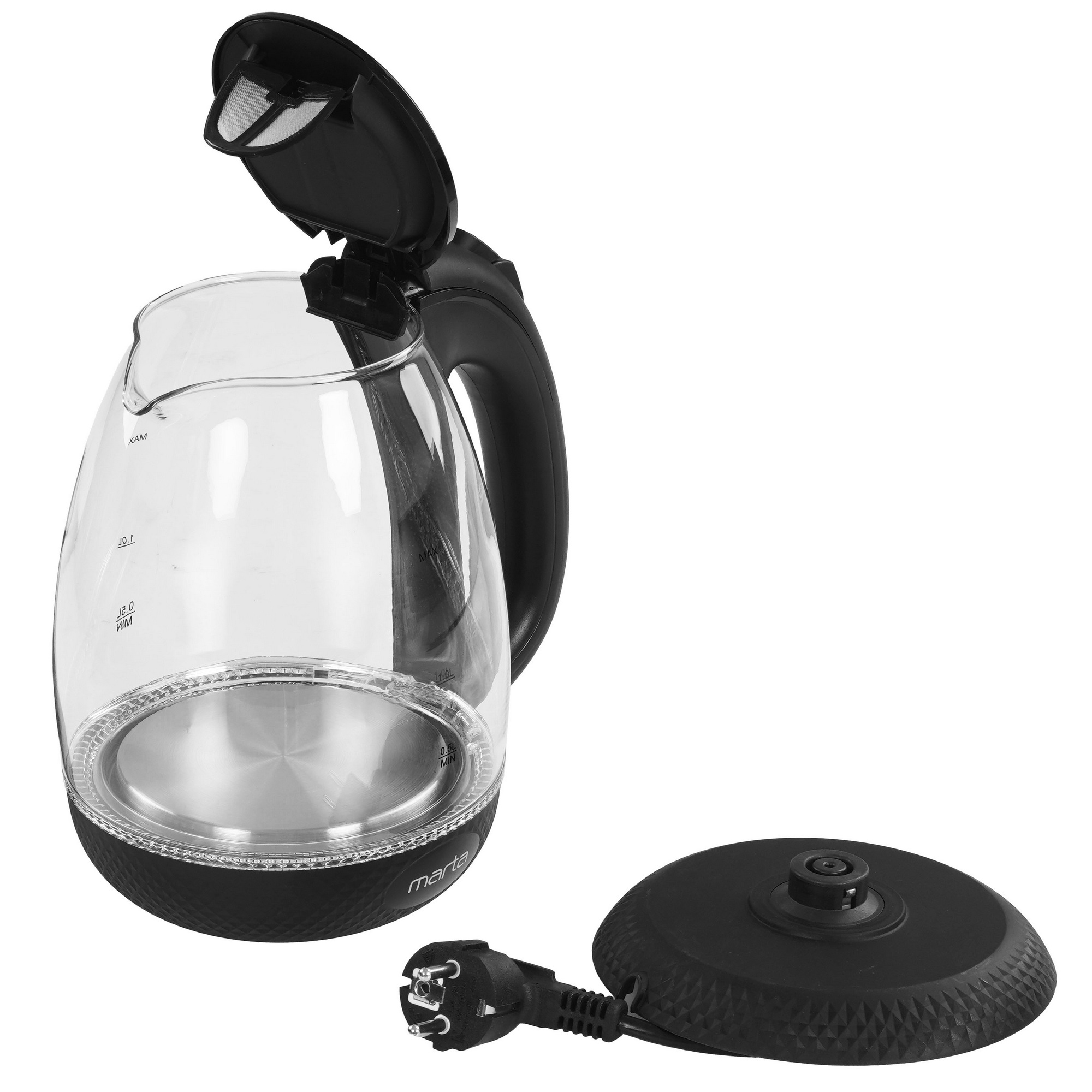 9058565 Электрочайник MARTA MT-4625 черный STDN-0065725 - Вид №4