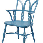 W521 Готическое кресло Interlace Windsor Arm Chair ijlbrown  - Вид №6