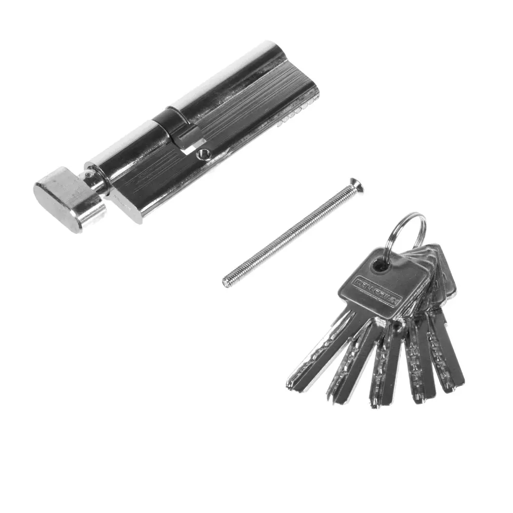 Цилиндр ключ/вертушка 35x55 хром, 90 C BK CP PALLADIUM STLM-2143884 - Вид №1