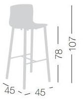 GABER Высокий табурет из ткани со спинкой Slot sun-id-1396488 - Вид №6