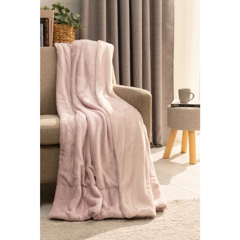 Плед "Монтелло" 180x200 см микрофибра цвет розовый Ardenza STLM-2167033 - Вид №3