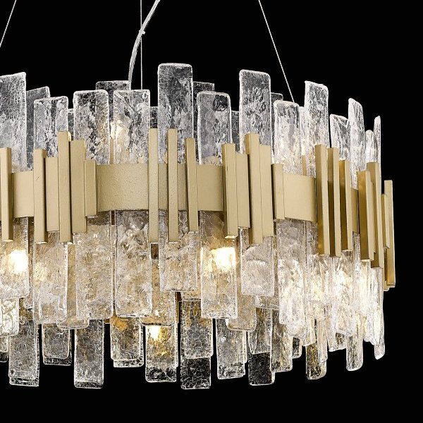 Люстра стеклянная 28х60 см золотая Delight Collection P68073-14 DELIGHT COLLECTION ДИЗАЙНЕРСКИЕ 00-3883085 Золото;прозрачный  - Вид №2