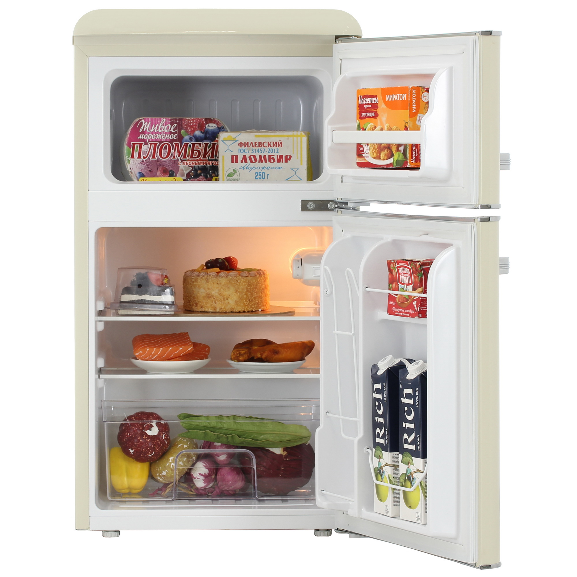 9115139 Холодильник компактный   Tesler RT-97 бежевый STDN-0055374 - Вид №5