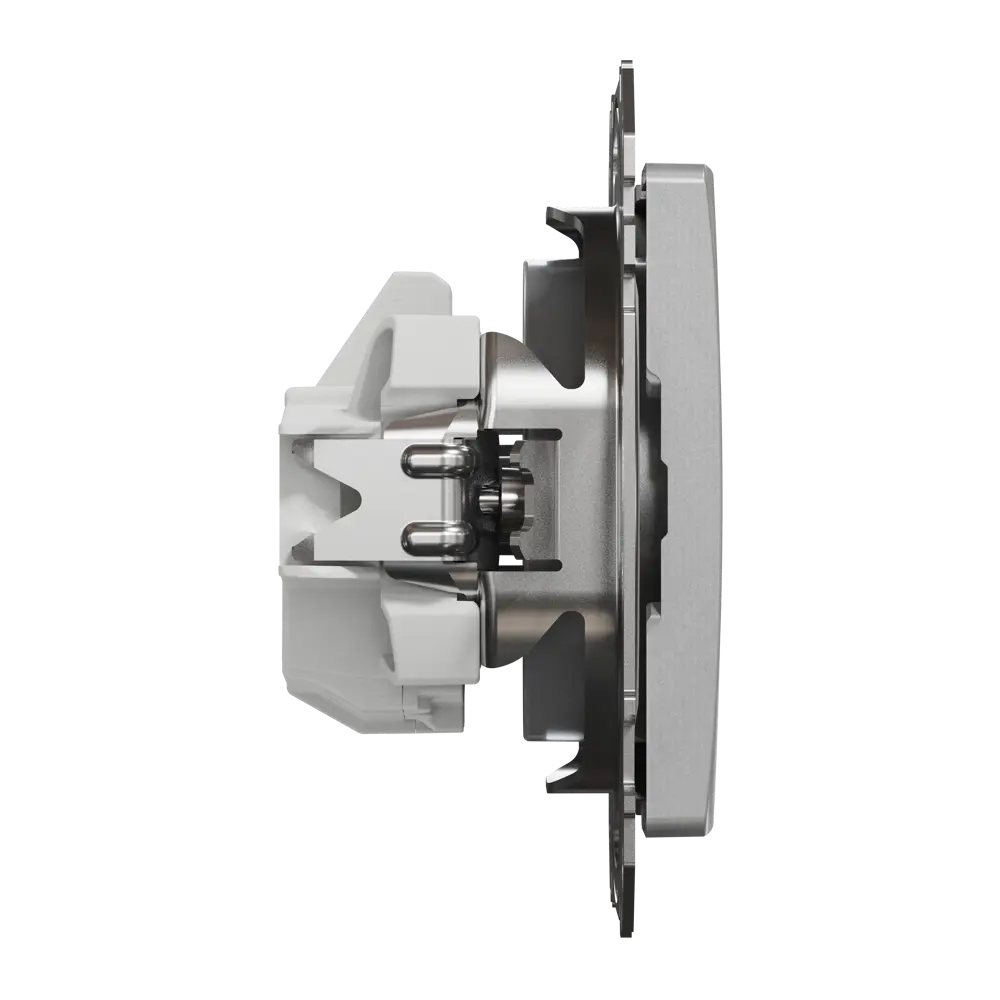 Розетка встраиваемая Systeme Electric Sedna Design  без заземления, цвет алюминий STLM-2023075 - Вид №3