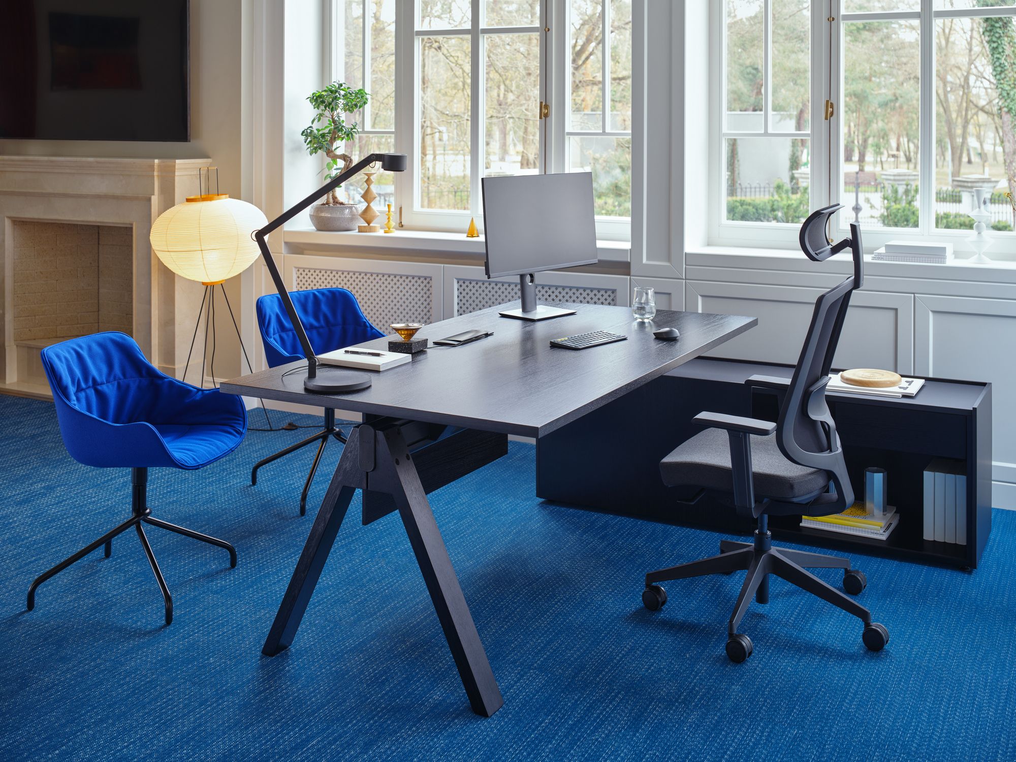 Деревянный угловой секционный стол со встроенной полкой MDD Viga ARCH-00080022 - Вид №44