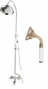Душевая стойка со смесителем, с изливом, верхним и ручным душем CEZARES GOLF-CVD-02-Bi