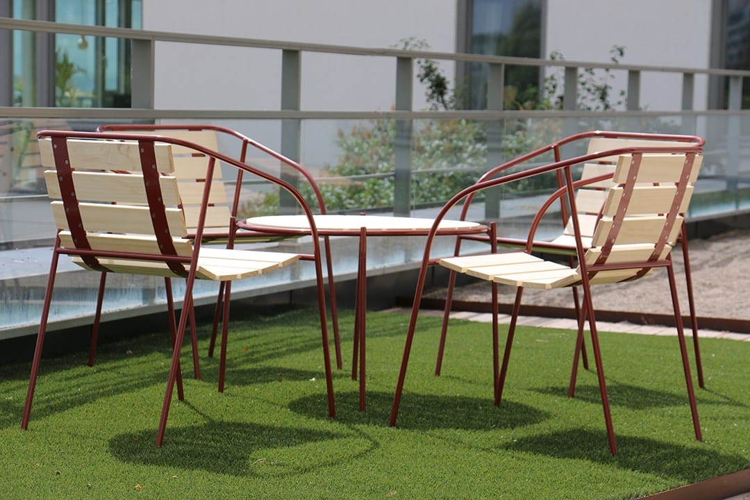 Стальной круглый садовый стол Nola Industrier Rocky ARCH-00012147 - Вид №3