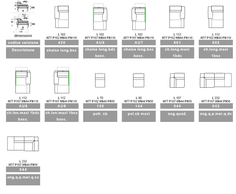 Модульный кожаный диван с подголовником и полуостровом Calia Italia премиум ARCH-00061715 - Вид №3