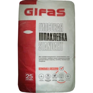 Шпаклевка гипсовая Gifas Standart 25 кг