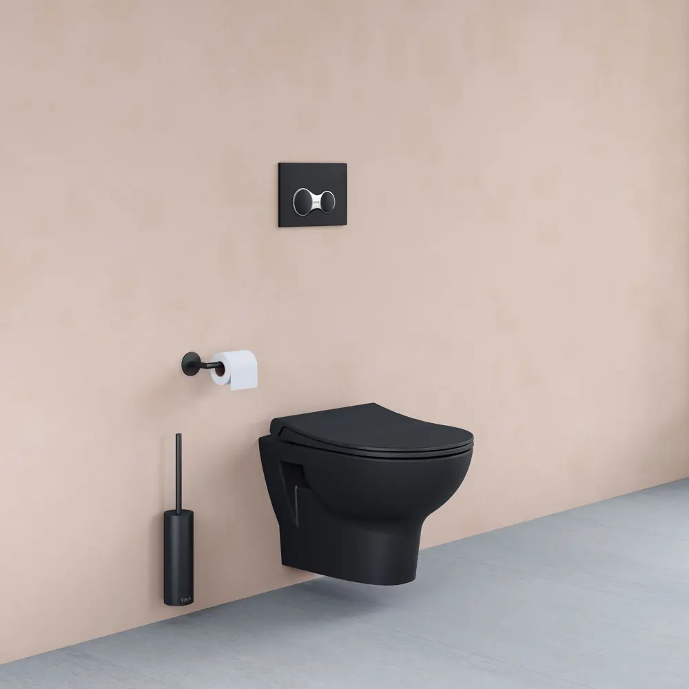 Комплект инсталляция с унитазом Vitra Stern 9016B083-7203 цвет черный STLM-2119063 - Вид №5