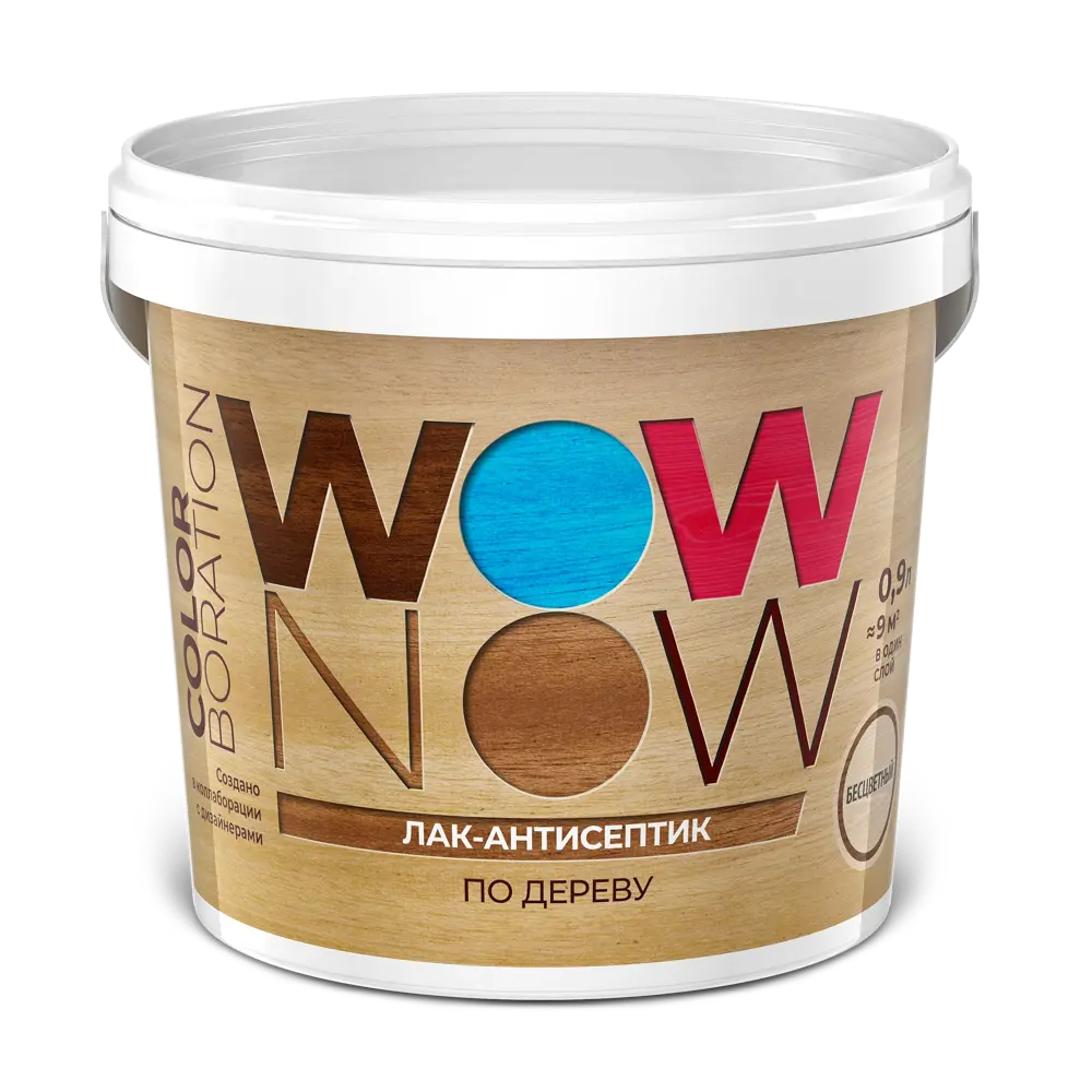 Лак-антисептик WOW NOW с воском для дерева бесцветный 0.9 л 84871630 STLM-0056666 - Вид №1