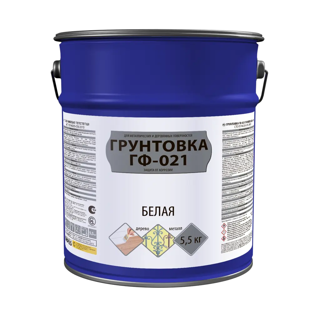 Грунтовка для сухих помещений Empils ГФ-021 Л белая 5.5 кг STLM-2012420 - Вид №1