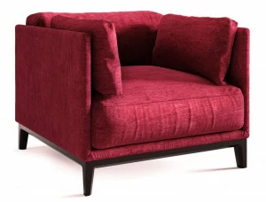 Кресло с мягкими подлокотниками и подушками бордовое Case THE IDEA ДИЗАЙНЕРСКИЕ 00-3952358 Красный