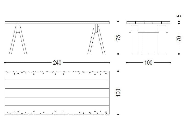Прямоугольный стол из брикколы Riva 1920 FRAMMENTI DI WABI-SABI ARCH-00029068 - Вид №3