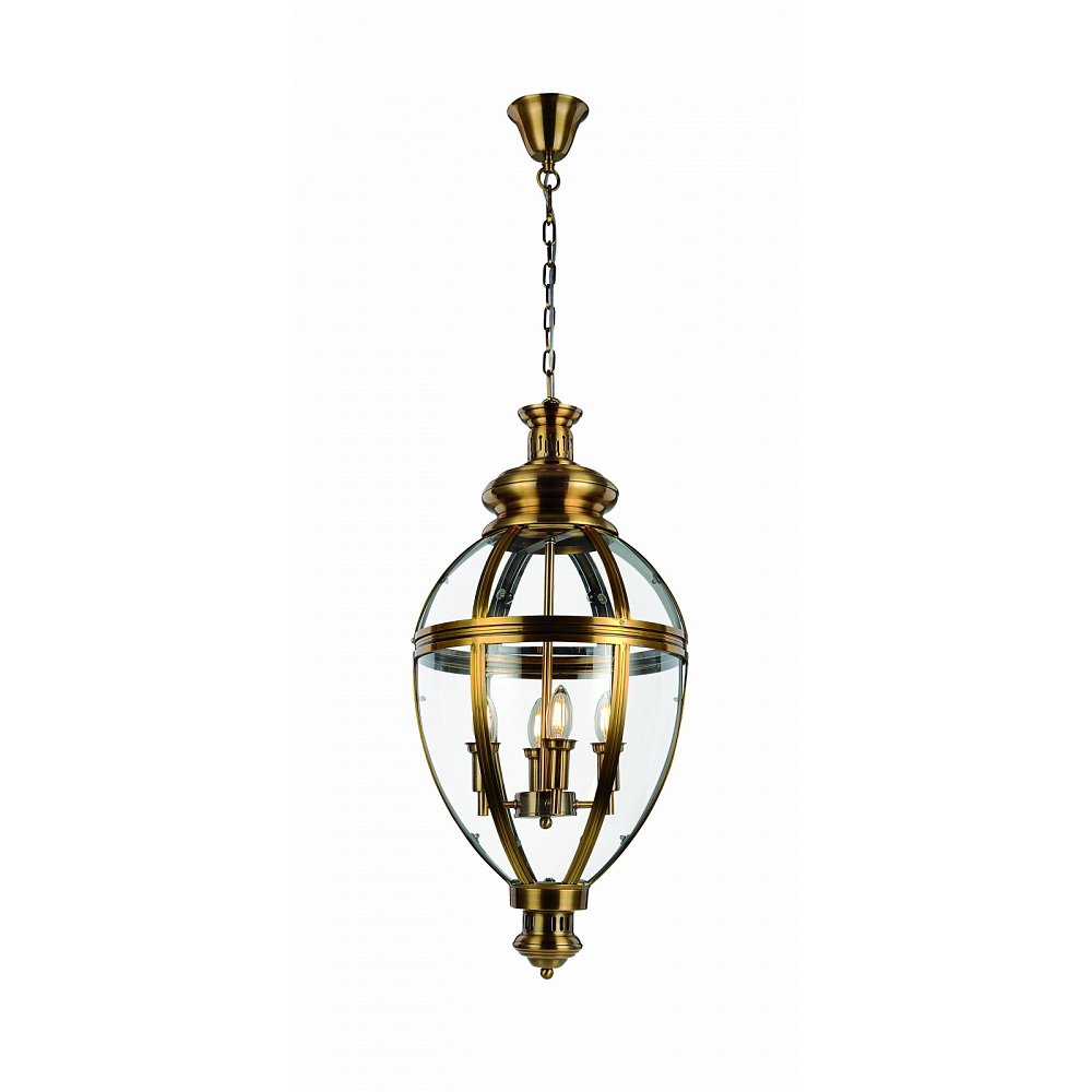 Подвесной светильник Arcadia 4 brass от Delight Collection KM0118P-4 brass DELIGHT COLLECTION ДИЗАЙНЕРСКИЕ 243656 Прозрачный;медный  - Вид №1
