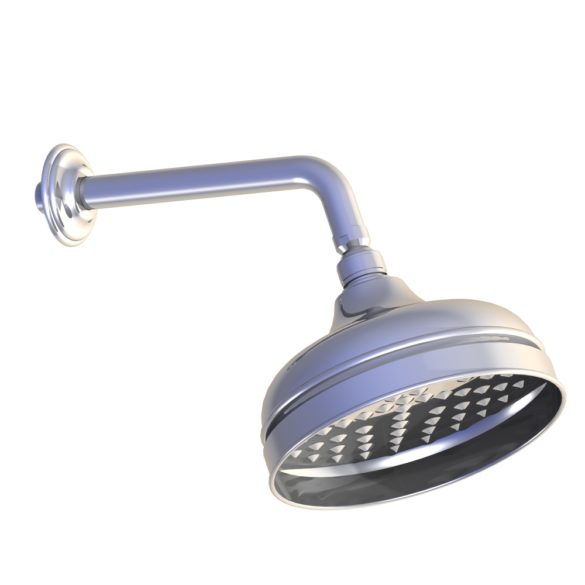 00 516 Верхний душ ø 220 мм с длинным кронштейном 180 мм - настенный монтаж HORUS Range Éloise 