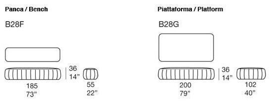 Paola Lenti Прямоугольный пуф со съемным чехлом из ткани sun-id-1387106 - Вид №2