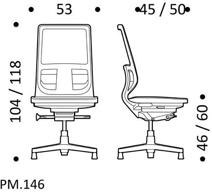 ICF Поворотное офисное кресло из сетки с 5 спицами и колесиками sun-id-1429802 - Вид №4