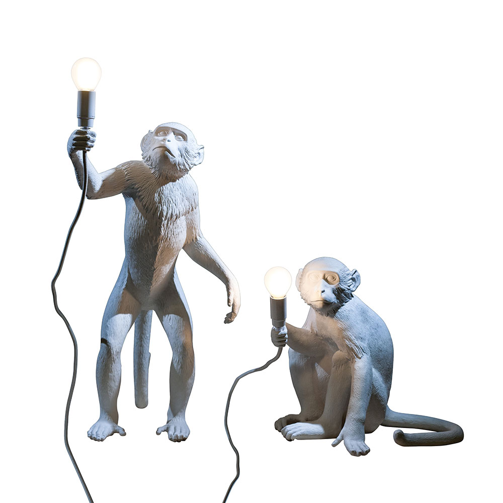 Светильник Monkey Lamp Standing, белый Seletti 14880 - Вид №6