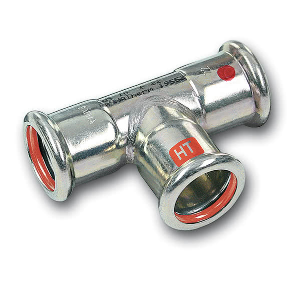 128130544254 SANHA 28130 SANHA-Therm Industry тройник ВПр 54x42x54 мм  - Вид №1