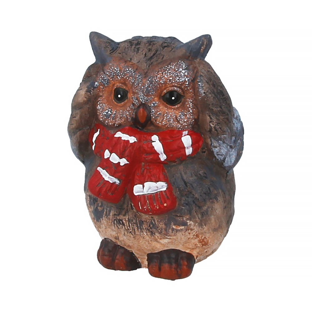 18033 Сова в шарфе малая 8.5 х 8.5 х 11.5 см Santreyd 