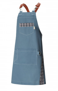 4951965 Фартук EIR с нагрудником grey-blue (серо-синий)  Одежда для официантов  размер