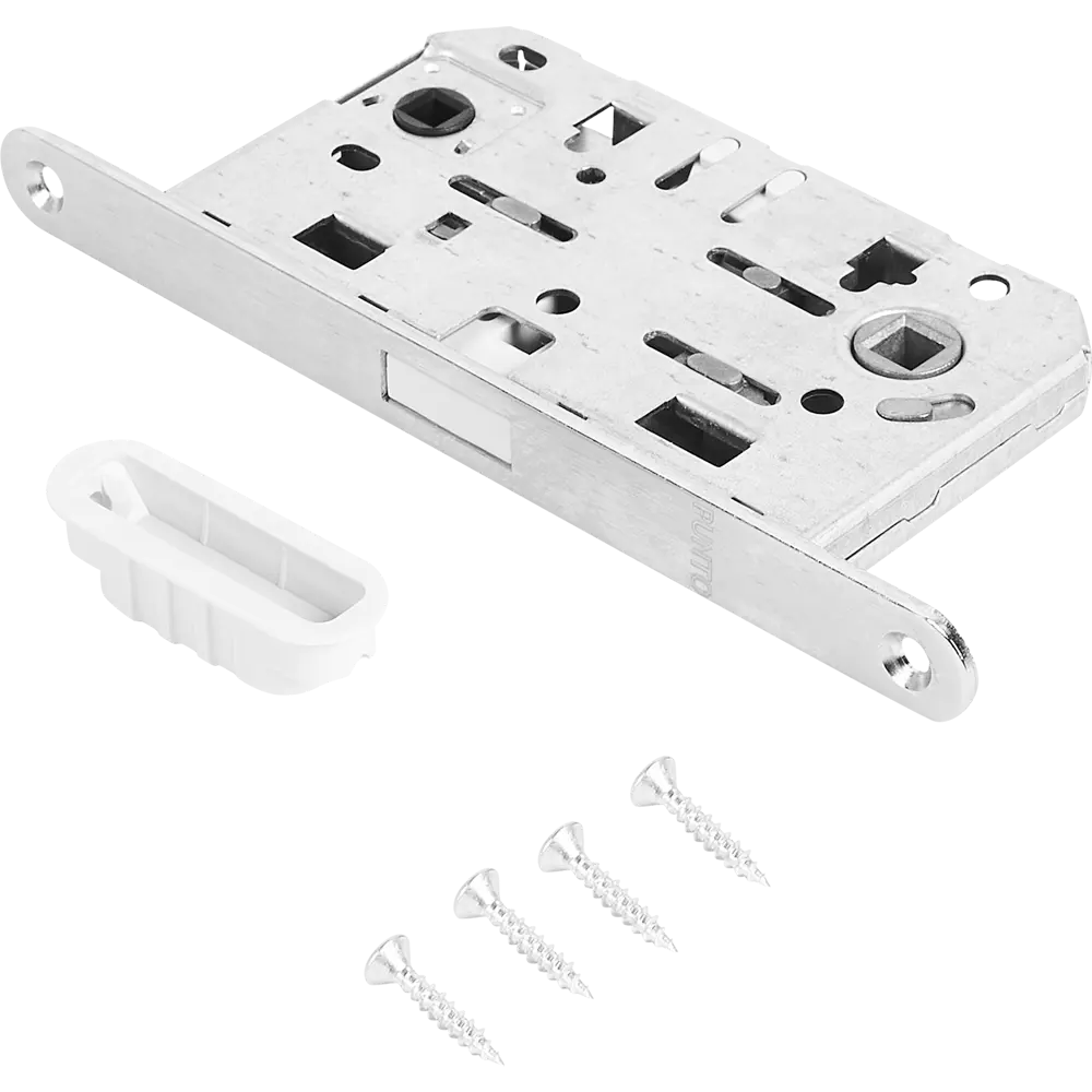 Защёлка под фиксатор 50-96, 196x195x18 мм, магнит, цвет никель матовый PUNTO STLM-2180358 - Вид №1