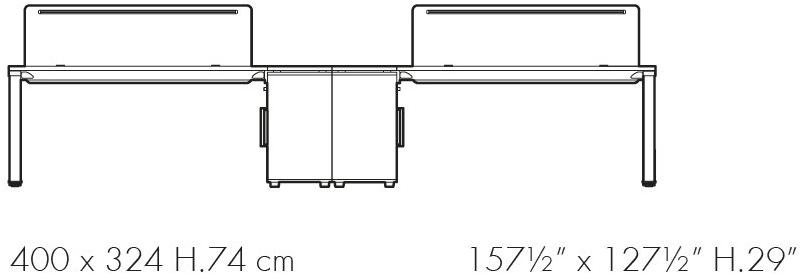 Bralco Несколько рабочих станций из меламина с разделительными панелями Winglet sun-id-1380730 - Вид №8