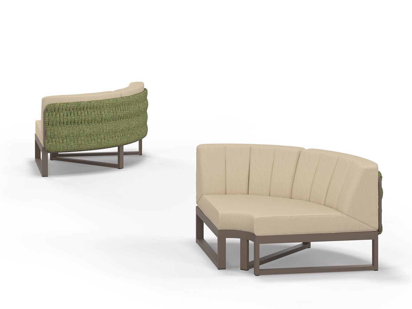 Угловой садовый диван из ткани MAMAGREEN Munia ARCH-00132661 - Вид №7