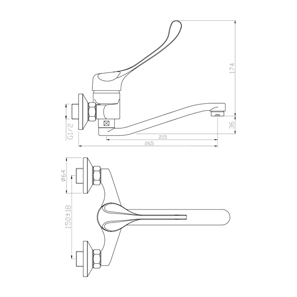 40-15/X SPECIAL  Смеситель для умывальника  ARGO kran 4015xspecial - Вид №1