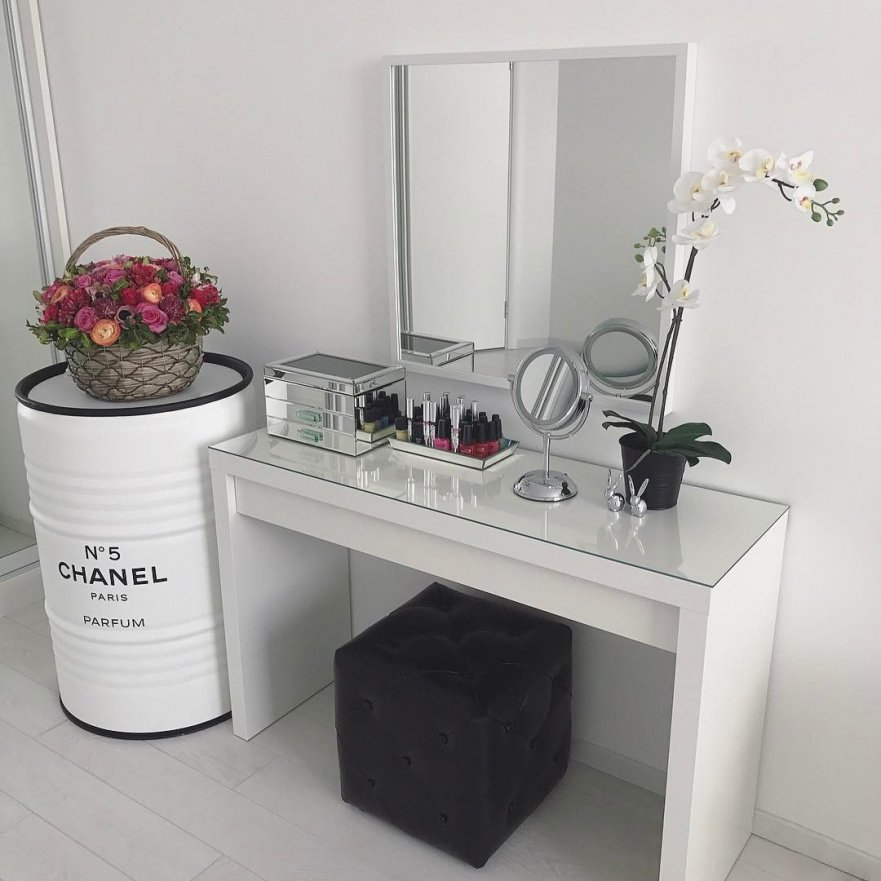 Бочка металлическая декоративная белая Chanel white & black M STARBARREL  014869 Белый  - Вид №1