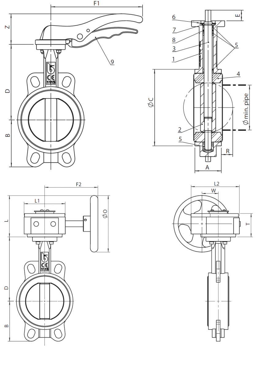CIMBERIO CIM 3000 Дисковый поворотный затвор CIM 3000 PN 16  - Вид №1