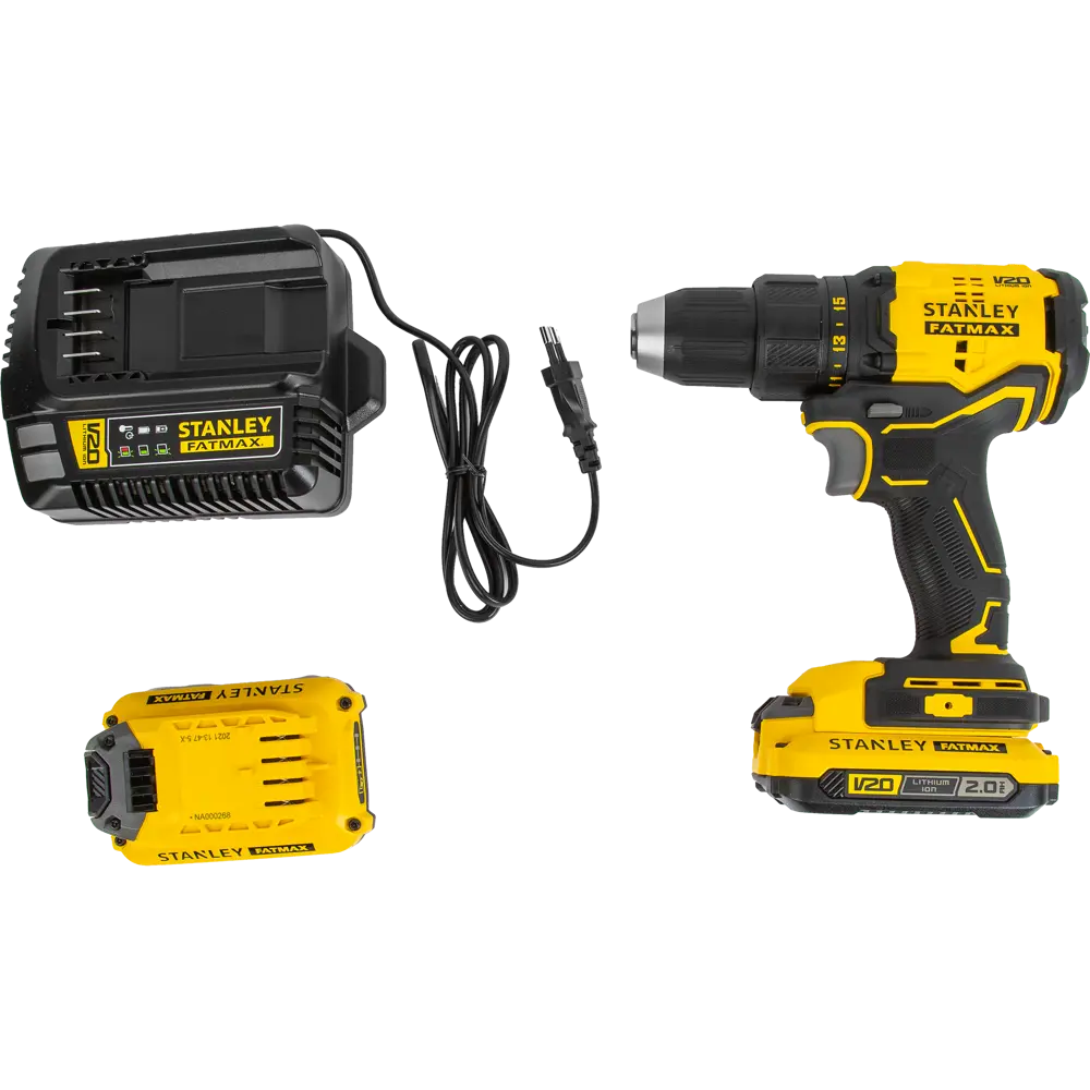 Дрель-шуруповерт аккумуляторная бесщеточная Stanley Fatmax SBD710D2K, 18 В Li-Ion 2x2 Ач STLM-2143486 - Вид №5