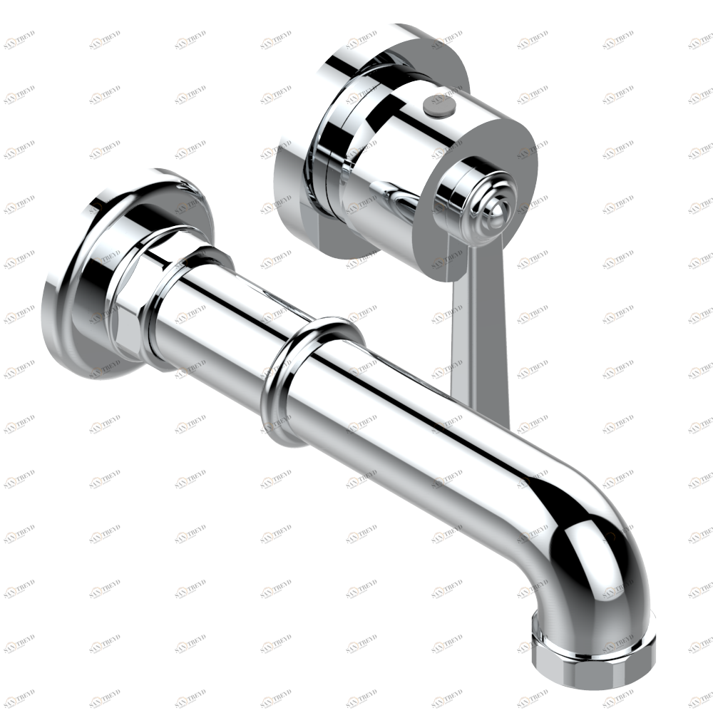 G7D-6541B Trim only for Built-in basin mixer with spout (two x 1/2'' inlets and one 1/2'' outlet), without waste Thg-paris Saint Germain с рукоятками Хром G7D 6541B A02 CAT.A