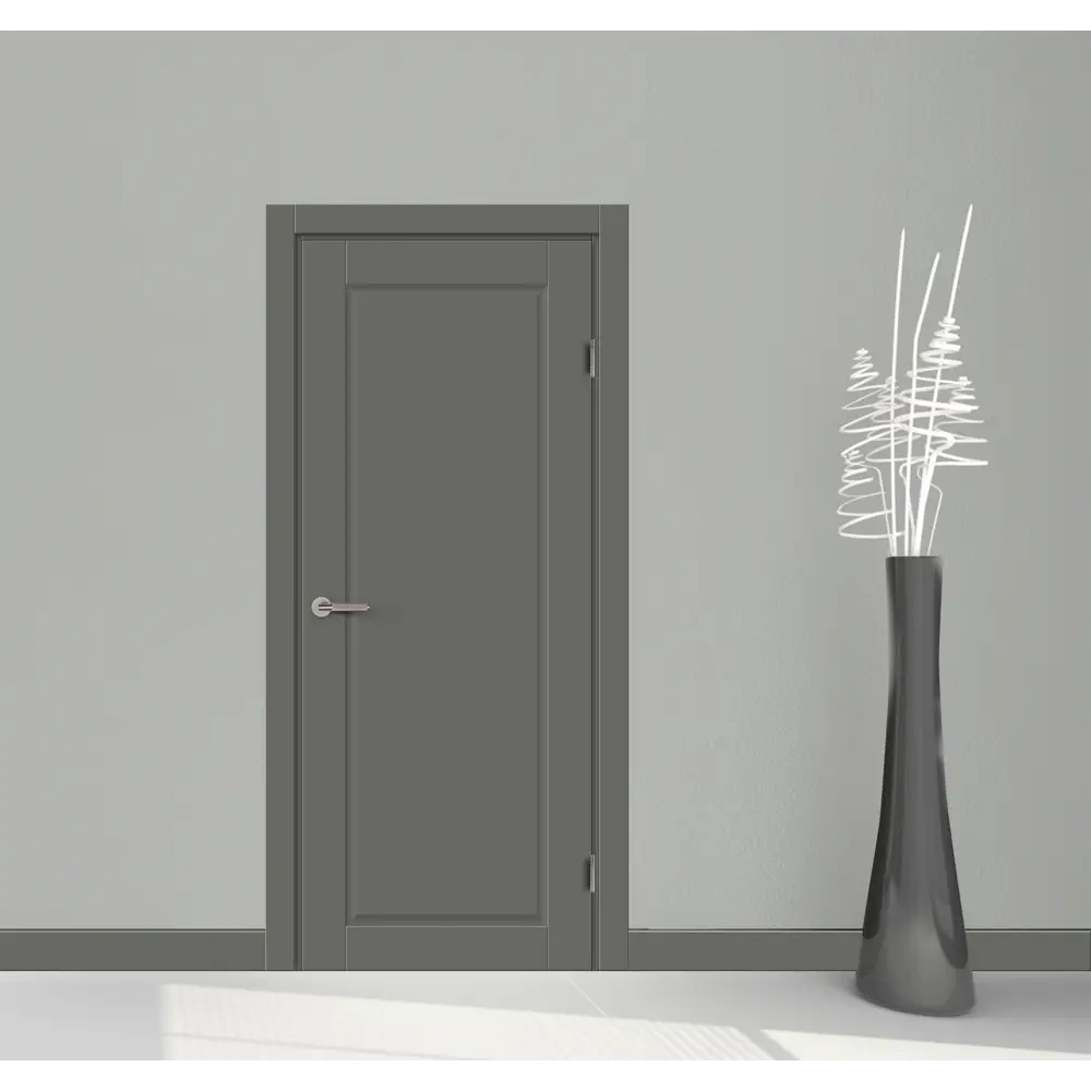 Комплект двери Пьемонт глухая 60x200 см Hardflex цвет стиппл грей без доборов МАРИО РИОЛИ STLM-2073408 - Вид №1