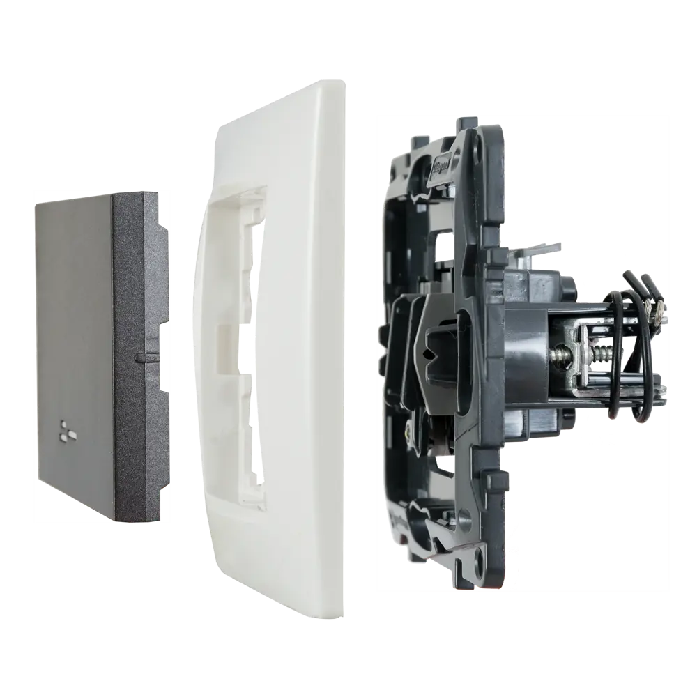 Выключатель одноклавишный с подсветкой/индикацией - Legrand Structura - 10А 250В безвинтовые зажимы - магнезиум STLM-2082306 - Вид №5