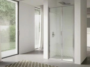 DISENIA Душевая кабина ниша стеклянная с откидной дверцей 4.0