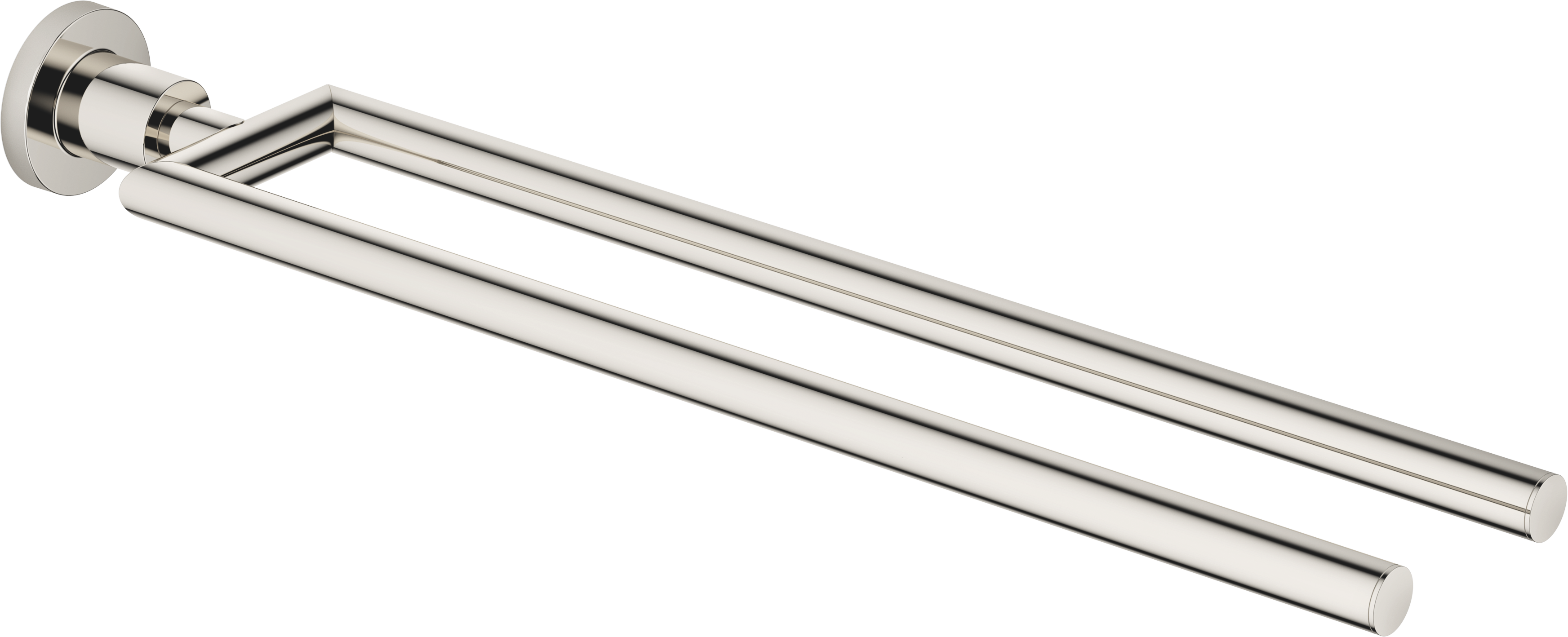 ТАРА Вешалка для полотенец из двух частей неповоротная - Платина