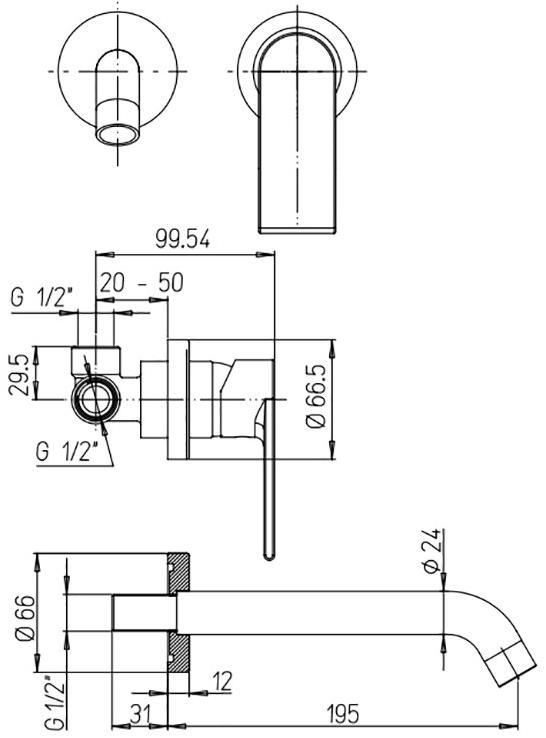 Paini Ghibli 44CR208 смеситель для раковины - Вид №1