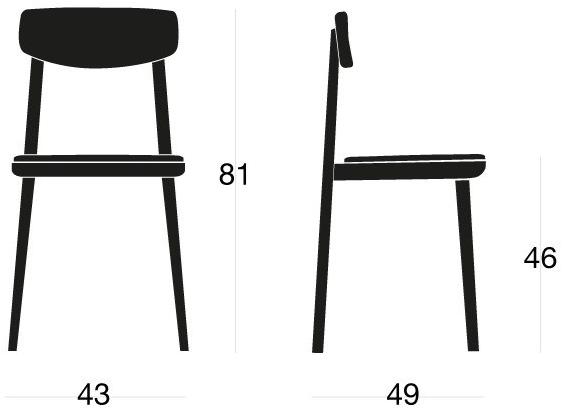SIPA Стул ясеня со встроенной подушкой Isa sun-id-1477292 - Вид №4