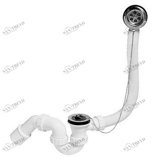 Слив-перелив McALPINE L=575 х 34 мм, гидрозатвор 50 мм, выход 40/50 мм MRB2CBPB