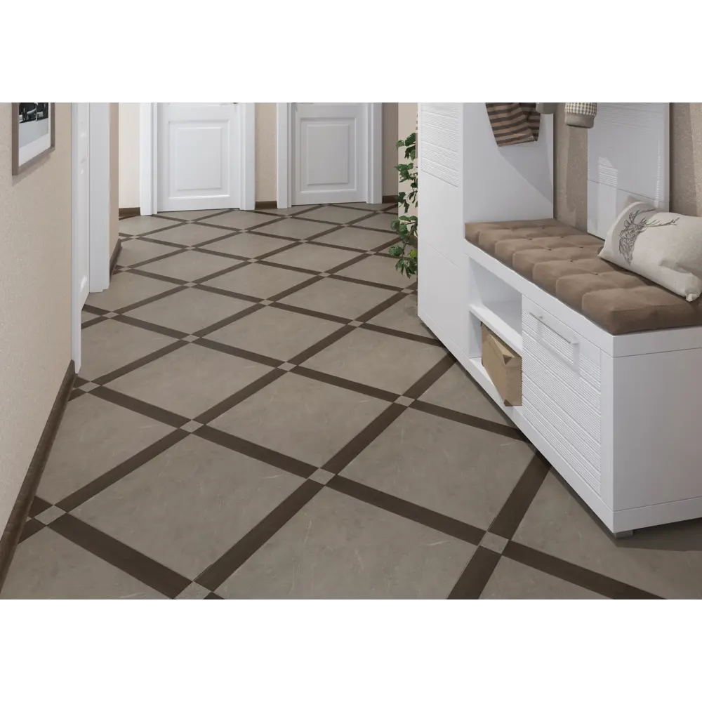 Керамогранит Керамин Рустик Вудстоун 1 50x50 см 1.25 м² цвет серый STLM-2107644 - Вид №3