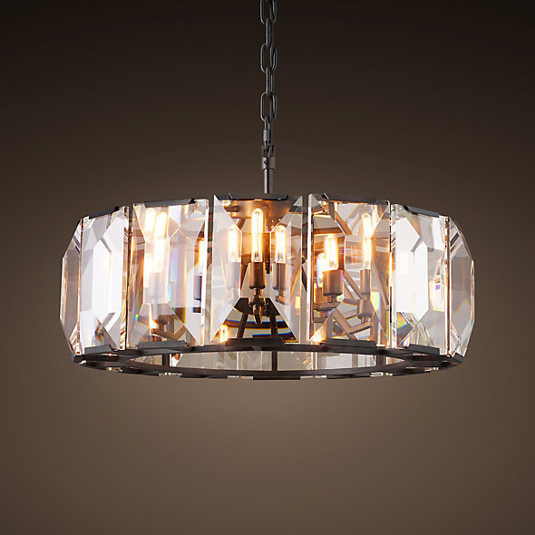 Подвесной светильник Harlow Crystal 8 от Delight Collection KR0354P-8 DELIGHT COLLECTION ДИЗАЙНЕРСКИЕ 243650 Прозрачный;черный  - Вид №1
