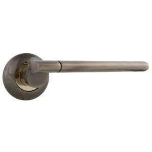 Ручки дверные на розетке Apecs H-0592-A, цвет античная бронза