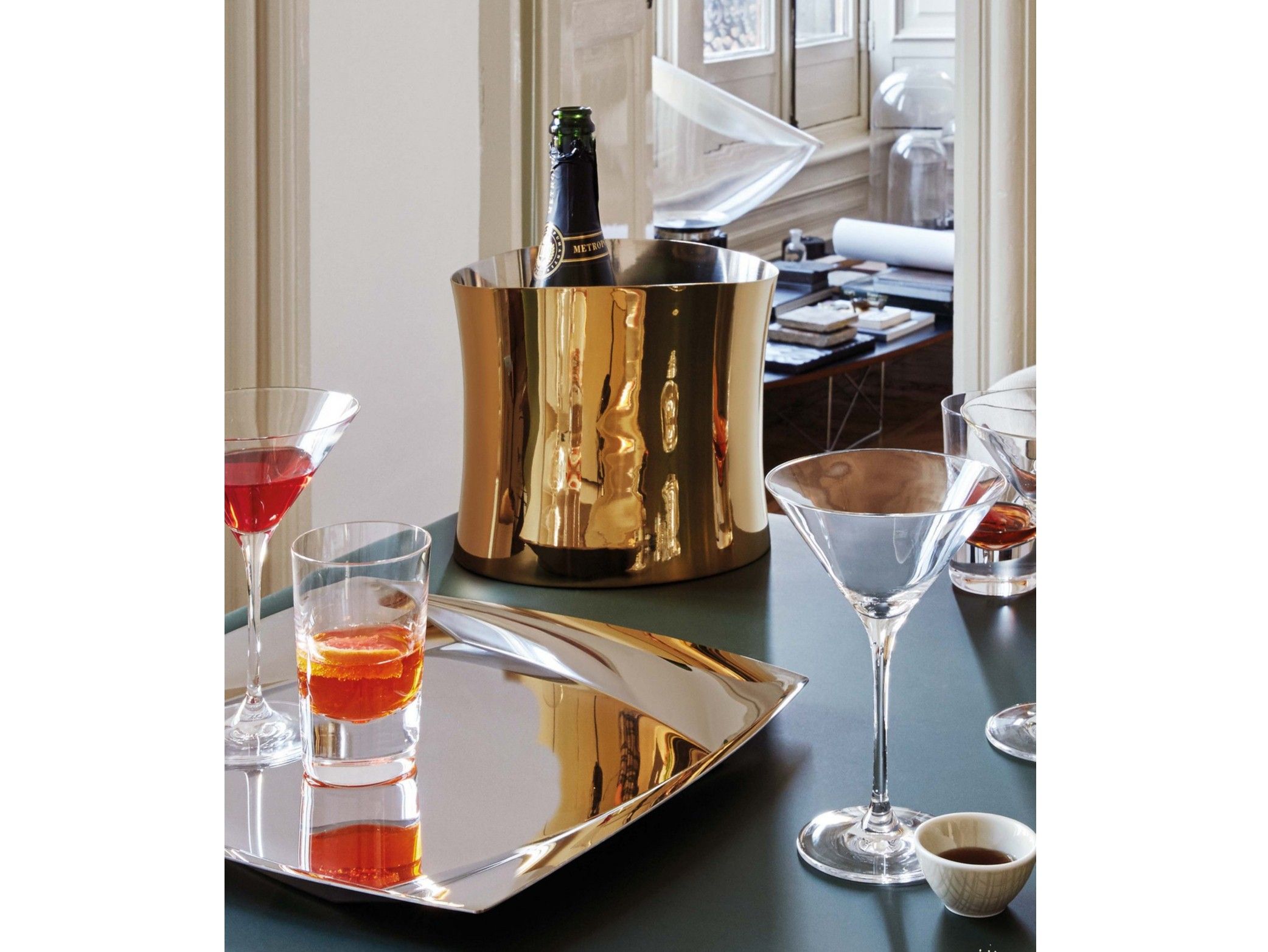 Ведро льда из нержавеющей стали Sambonet Bamboo ARCH-00014197