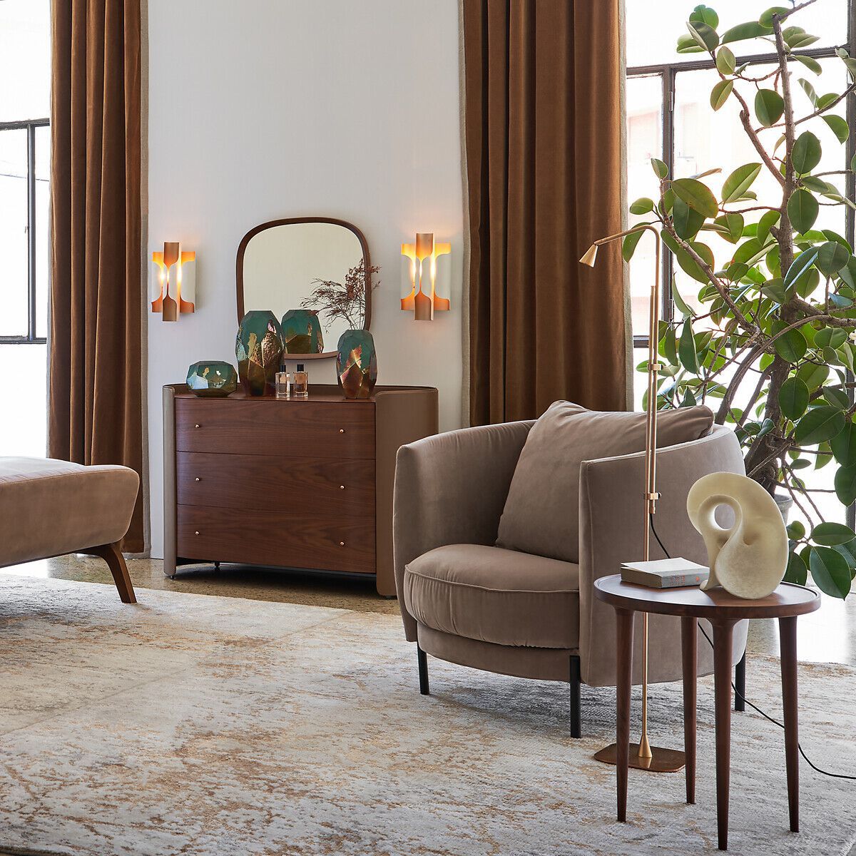 Круглый журнальный столик из грецкого ореха AMPM MAGOSIA ARCH-00051358 - Вид №8