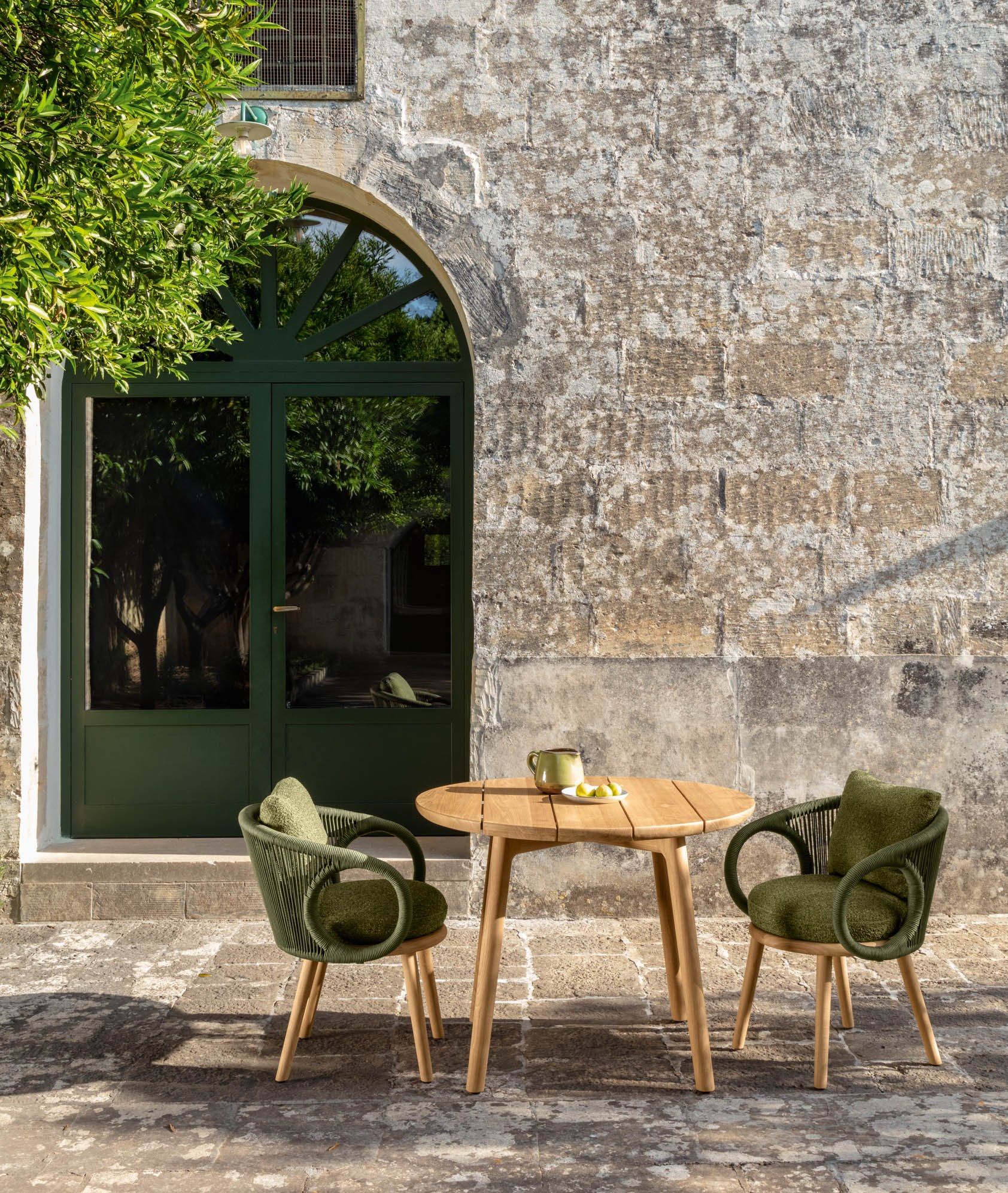 Круглый стол из тикового дерева Talenti Karen ARCH-00134105 - Вид №2