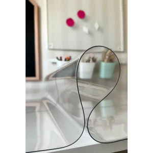 91375847 Скатерть жидкое стекло Aeahome прямоугольная 55x90x0.7 см прозрачная STLM-0836726