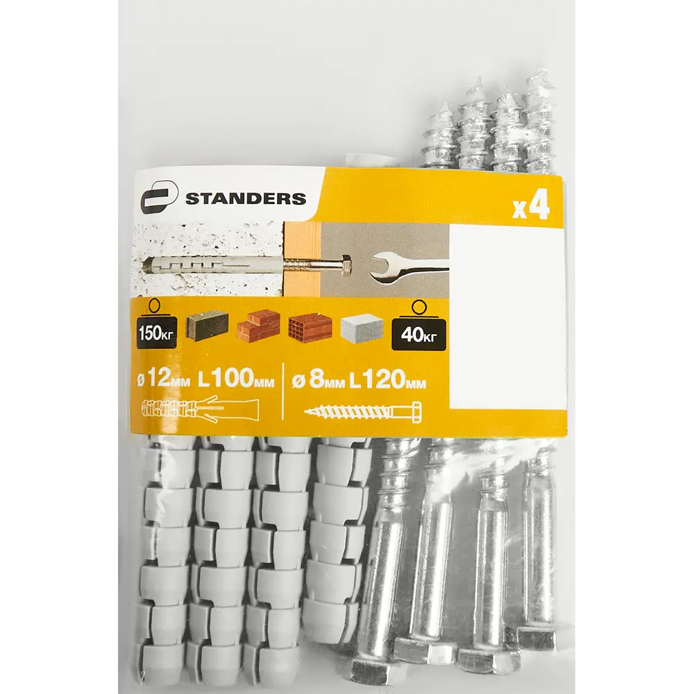 Дюбель распорный STANDERS PND L 12×100 мм с шурупами для прочного монтажа 83387779 STLM-0040725 - Вид №5