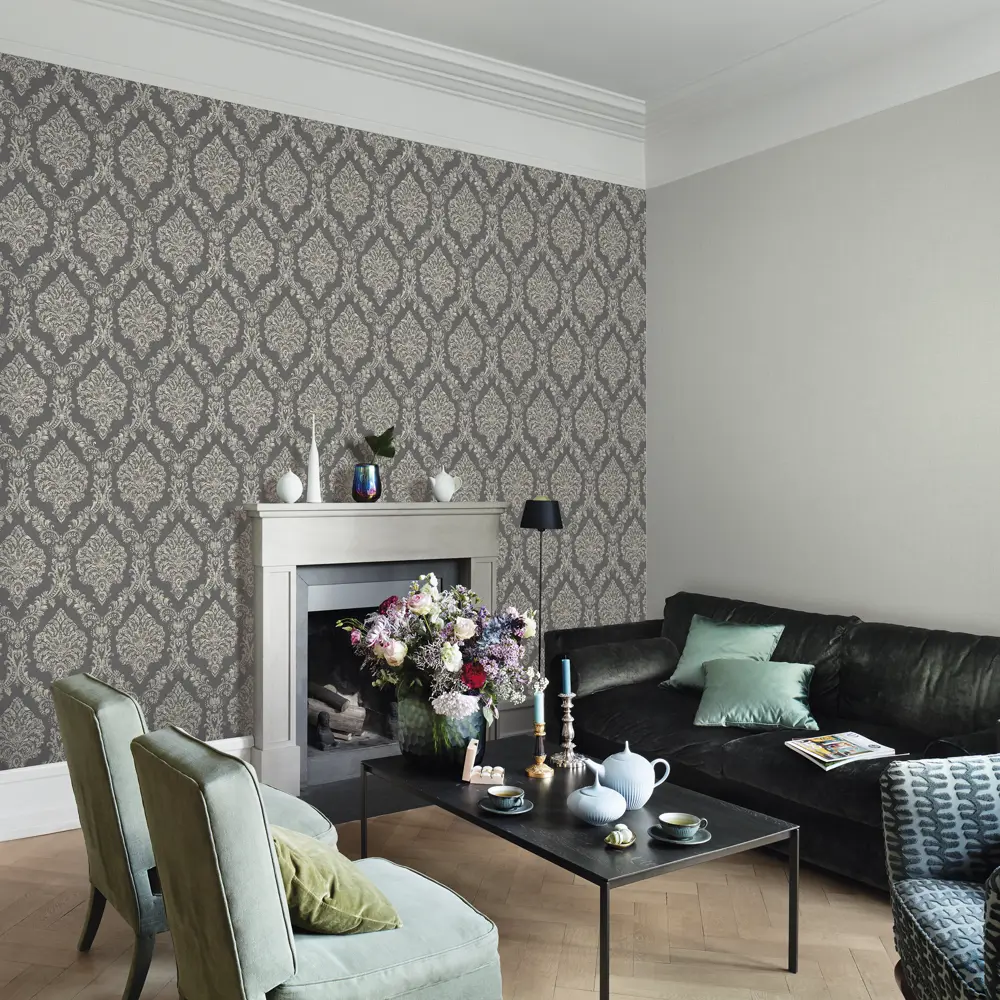 Обои флизелиновые Rasch Maximum «Вензель» серые 1.06 м 916553 STLM-2196893 - Вид №4